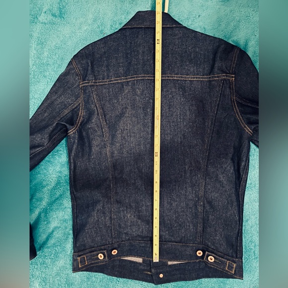 Glenn’s Denim GD211 SLIM TRUCKER JACKET | Raw 14 Oz Denim - Vivid Indigo size M - Picture 8 of 11